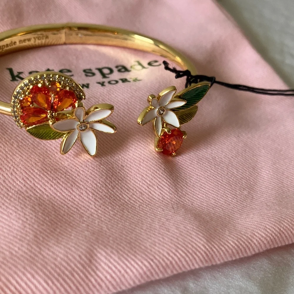 Kate Spade: Sweet Citrus Hinge Cuff- Gold Tone - Picture 16 of 16